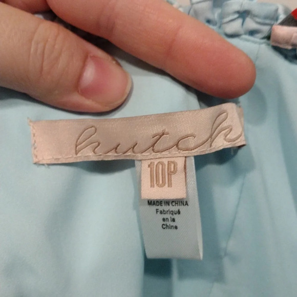 Hutch Anthropologie Satin Floral Ruched Wide Leg Jumpsuit Sz 10 Petite-Romantic - Picture 3 of 8